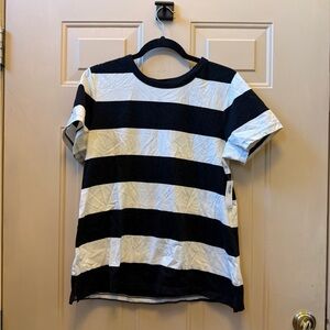 Old Navy Black and White Striped Tee